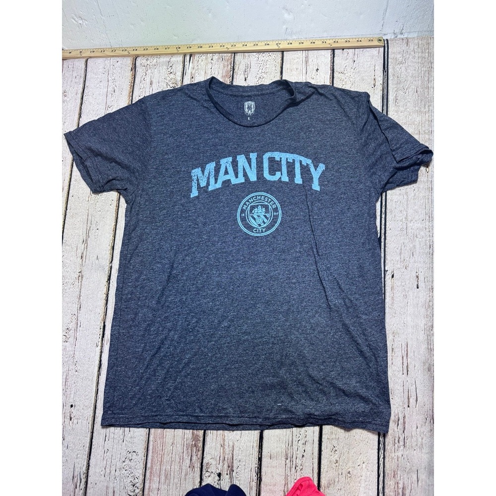 Man city blue soccer t-shirt Manchester men's‎ large
